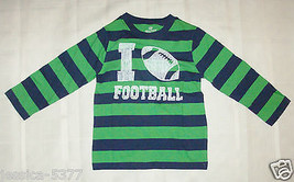 Okie Dokie Boys Long Sleeve Shirt Size 4 NWT I Heart Football - £5.68 GBP