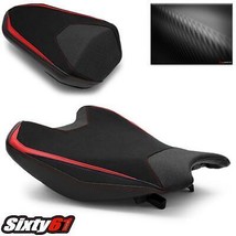 Honda CBR1000RR Seat Covers 2017-2021 2022 Luimoto Front Rear Red Stitch Suede - £280.74 GBP