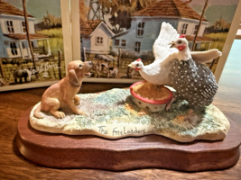 Lowell Davis The Freeloaders Vintage Figurine Dog Chickens NIB - €16,22 EUR