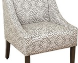 Modern Swoop Arm Accent Chair, Gray Geometric - $696.99