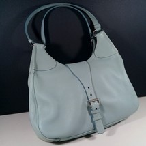 Prada Light Blue Ciel Double Strap Calfskin Leather Shoulder Handbag - £302.65 GBP
