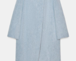 ZARA BNWT 2026. SKY BLUE STRAIGHT COAT MANTECO WOOL ZW COLLECTION. 2046/... - $290.76