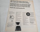 Sears Fiber Glass Wide Tread Tire Body Builder Cartoon Vintage Print Ad ... - $10.98