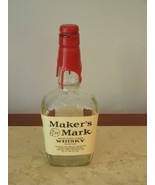 MAKERS MARK EMPTY BOTTLE 750ML W/CAP COLLECTIBLE CRAFTS PARTY FAVORS DIS... - $12.86
