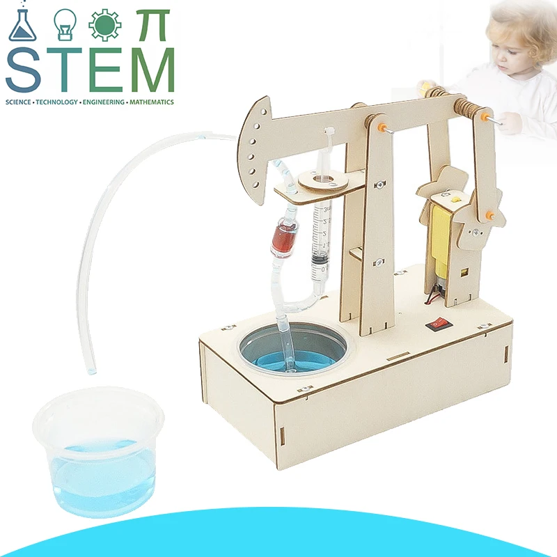 Kids STEM Toys DIY Pumping Unit Assembling Model Material Kits Water Pump - £13.84 GBP