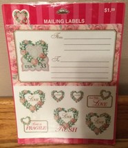 Usps 1999 Love Stamp Paper Lace Valentine Design Mailing Labels By Hallmark New - $4.94