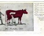 Endicott Johnson Shoes Advertising Postcard 1900&#39;s One Milking Only  - £23.17 GBP