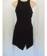 Soprano dress shift black Small sleeveless keyhole hi lo hem unlined - £9.96 GBP