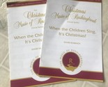 When the Children Sing it&#39;s Christmas David Rasbach SATB 2 Copies RC-001 - $13.97