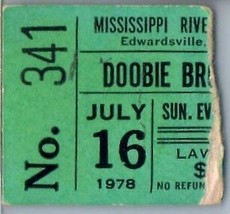 Doobie Brothers Concert Ticket Juillet 16 1978 Edwardsville Illinois - £40.44 GBP