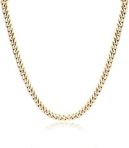 Gold Chain Necklace Cuban Link Chain for Women 14K Gold Plated Thick Chunk (8MM) - £10.79 GBP