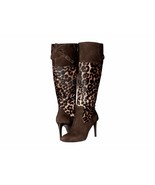 New Lauren Ralph Lauren Women&#39;s Halina Suede Knee Boots Leopard Size 6.5 - $225.65 CAD