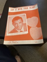 Say It With Your Heart, Bob Carroll photo, 1952 vintage sheet music - £4.28 GBP