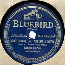 Dinah Shore 78 RPM Record Goodnight Captain Curly Head Skylark Vocadance VG+ - £7.55 GBP