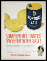 1945 Morton&#39;s Salt and Grapefruit Vintage Print Ad - £11.37 GBP