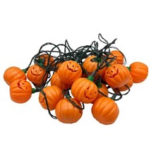 Halloween Decor Blow Mold Pumpkin String Light Set of 20 Jack O Lantern ... - $32.68