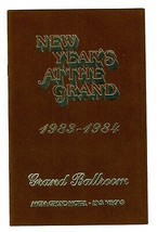 MGM Grand Hotel 1983 New Years Eve Dinner Dance Menu &amp; Ticket Bob Crosby  - £60.68 GBP