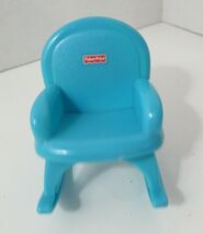 Fisher Price My First Dollhouse furniture piece blue rocking chair - $6.23