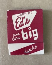 Vintage Matchbook Work At Ed&#39;s Debevic&#39;s Debest Restaurant Chicago Illin... - $19.99