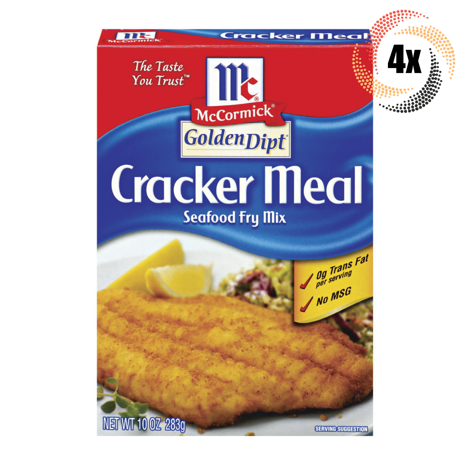 4x Boxes McCormick GoldenDipt Cracker Meal Seafood Fry Mix | 10oz | No MSG - $33.99