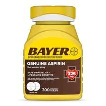 Bayer Genuine Aspirin 325 mg, Pain Reliever and Fever Reducer, Powerful Pain Rel - $27.99