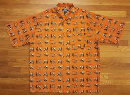 Southpole Hip Hop Orange Sumo Wrestler Japanese Button Up Down Shirt XXL 2XL 2X - £27.45 GBP