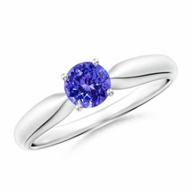 ANGARA 5mm Natural Solitaire Tanzanite Ring in Sterling Silver for Women, Girls - £167.45 GBP+