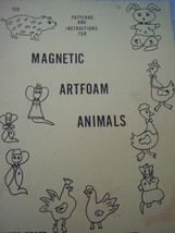 Magnetic Artfoam Animals Patterns Fibre – Craft Booklet 1969 - £3.99 GBP