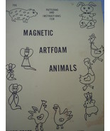 Magnetic Artfoam Animals Patterns Fibre – Craft Booklet 1969 - €4,34 EUR