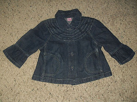Adams Girl Blue 4 - Button 100% Cotton Girl&#39;s Denim Jacket  3yrs ( 98cm ) - £2.40 GBP