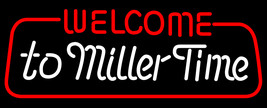 Welcome to miller time neon sign 16  x 16  thumb200