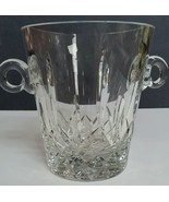 Hand cut glass ice bucket 24 % lead crystal - £42.25 GBP