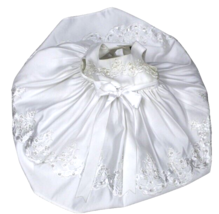 Vintage 1950s Angels NY Girl Party Wedding Dress w Sheer Jacket Sz 1 Bow... - $54.40
