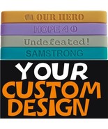 200 Custom Silicone Wristbands YOUR Color, Text &amp; Image - £107.60 GBP