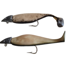 2 Lures Weighted Bait Vintage In Box Fishing Fish Trolling Old Fish Tackle - $15.79