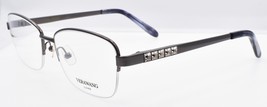 Vera Wang Lasya GM Women&#39;s Eyeglasses Half-rim 51-16-140 Gunmetal w/ Crystals - £34.23 GBP