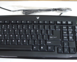 V7 Black Wired USB Keyboard KC0BB1-6N6 - £10.49 GBP