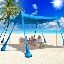 Beach Tent Canopy Pop Up Shade 10X10Ft Sun Shelter Portable With Upf50+ Uv - $1,600.41 MXN