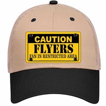 Caution Flyers Novelty Khaki Mesh License Plate Hat - £22.83 GBP