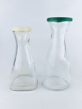 Vintage Lot Of 2 Good Seasons Glass Salad Dressing Bottles With Lids - $12.00