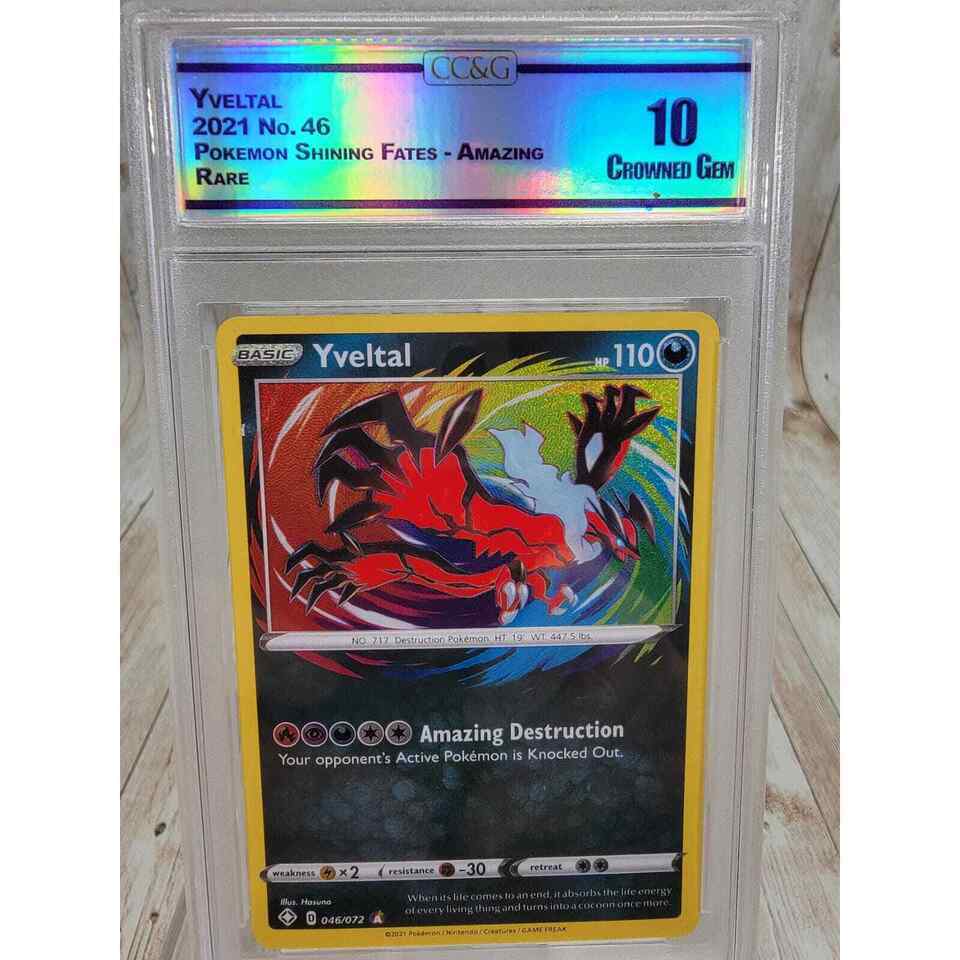 2021 Pokémon Shining Fates Yvetal Amazing Rare 46/72 CCG 10 - $18.58