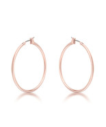 Elegant Rosegold Hoop Earrings - $377.17 MXN