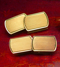 9ct gold cuff links 1800&#39;s Victorian Scottish maker Cufflinks hallmarked wedding - £256.77 GBP