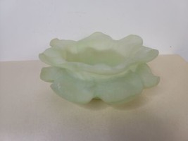 Vintage Dorothy Thorpe Mexico Frosted Lucite Flower Bowl 6&quot; Pale Green &#39;60&#39;s - £61.60 GBP