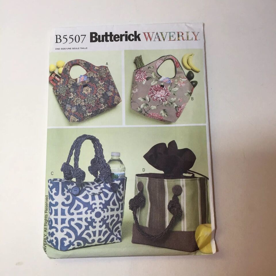 Butterick 5507 Shopping and Lunch Bags Waverly - $12.86