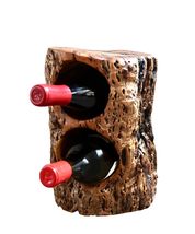 Thy Collectibles Natural Handcarved Tree Stump Wood Wine Bottle Holder Natural E - $54.99+