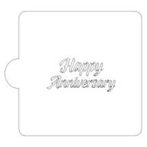 Happy Anniversary Italic Stencil for Cookies or Cakes USA Made LS9060 - $73.47 MXN