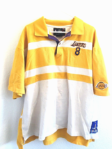 Kobe Bryant Vintage #8 Men&#39;s Size 2XL UNK Embroidered Polo Shirt Gold Purple NBA - £37.86 GBP