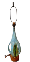 Danish Mid Century Modern Turquoise Pottery Tall Table Lamp READ DESCRIP... - $494.99