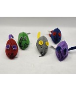 VINTAGE PIN CUSHION LOT OF 5 - Multi-color-Red-blue.. MOUSEs RARE SEWING... - $71.00 CAD